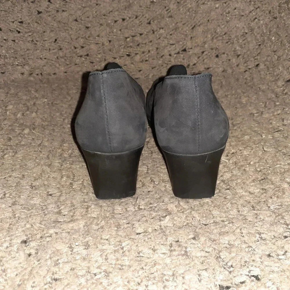 ARCHE-Black Nubuck  Leather-Wedge-Elastic Front-Sz 36-Excellent - Picture 7 of 9